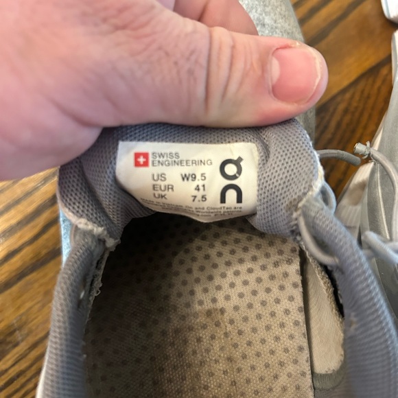 On Cloud Cloudtec Speedbord Synthetic Terry Gray PWL YI Trainers Womens Sz 9.5 - Picture 6 of 7